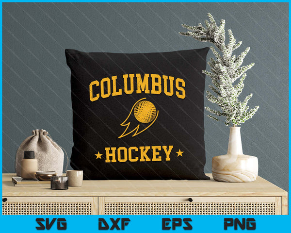 Columbus Hockey Vintage Gameday Retro Hockey Lover SVG PNG Digital Printable Files
