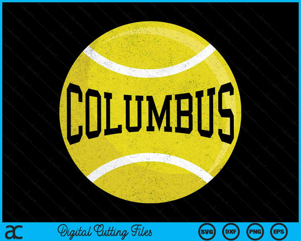 Columbus Tennis Fan SVG PNG Digital Cutting Files