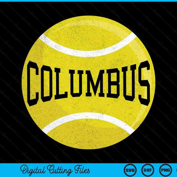 Columbus tennis fan SVG cut file