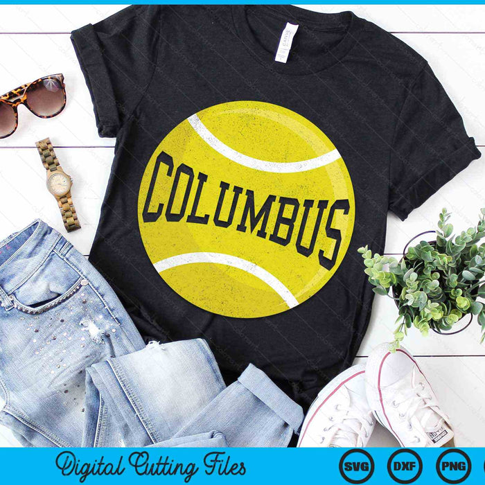 Columbus Tennis Fan SVG PNG Digital Cutting Files