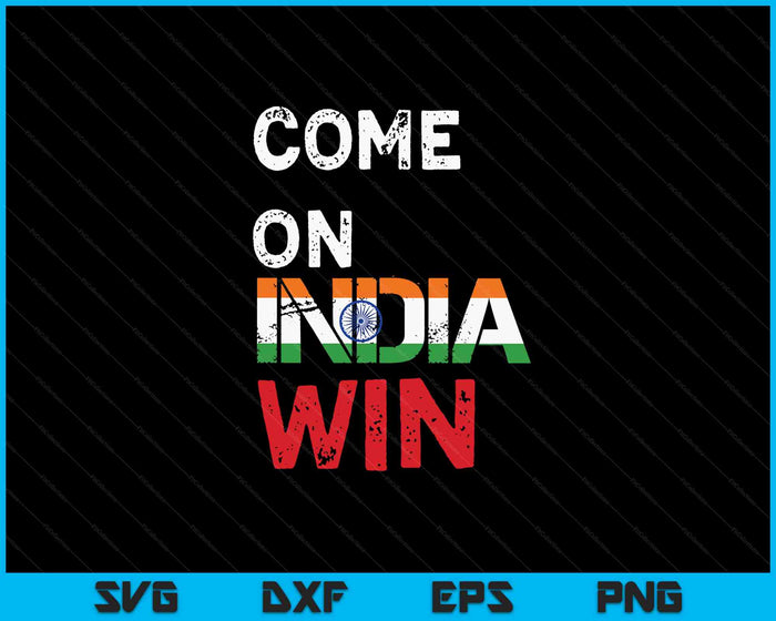 Come On India win ICC ODI World Cup 2023 SVG PNG Digital Cutting Files