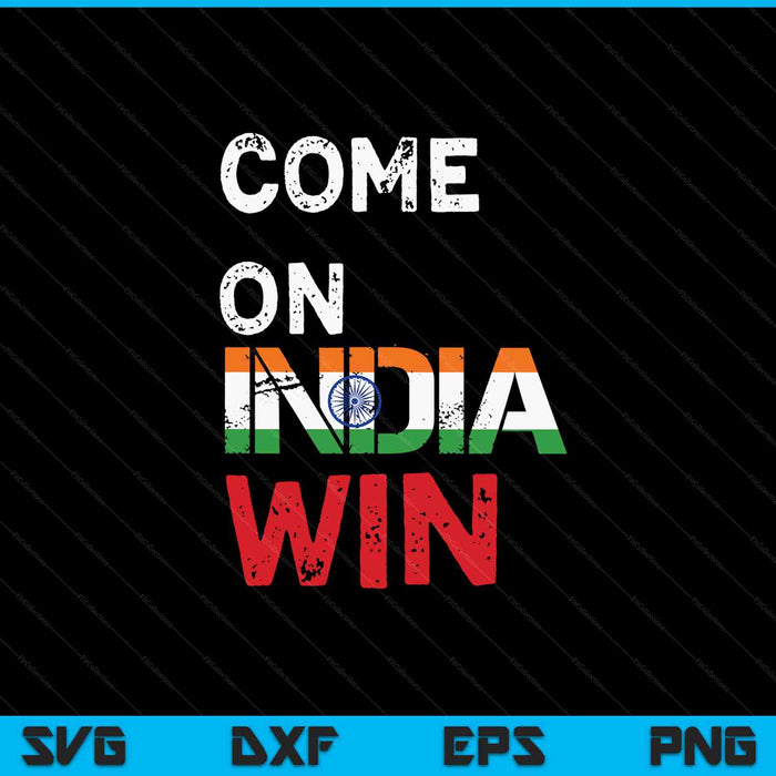 Come On India win ICC ODI World Cup 2023 SVG PNG Digital Cutting Files