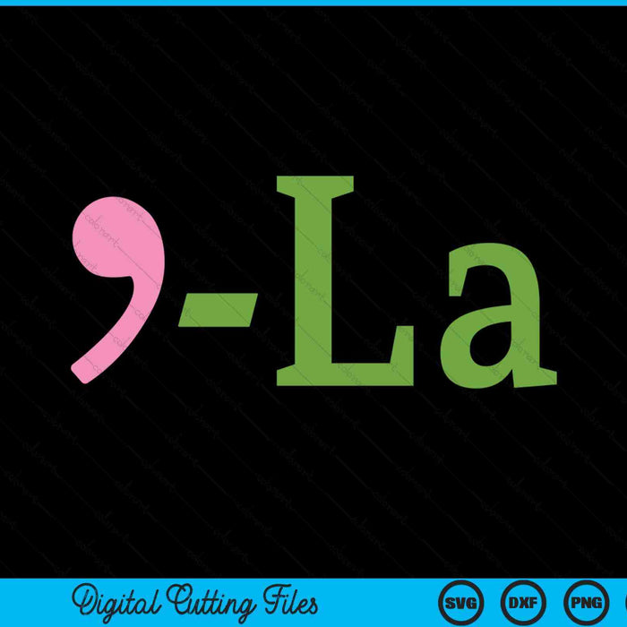 Comma-La Kamala Harris Pink Green Biden Harris 2024 SVG PNG Digital Cutting Files
