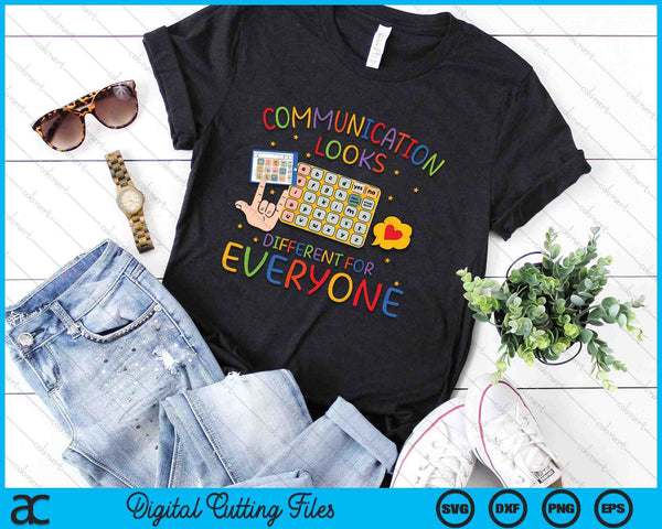 Communication Looks Different For Everyone Autism Awareness SVG PNG Digital Cutting Files