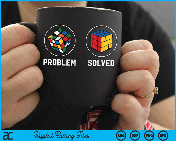 Competitive Puzzle Cube Problem Solved Speed Cubing SVG PNG Digital Cutting Files
