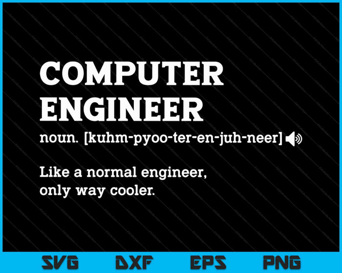 Computeringenieur definitie SVG PNG snijden afdrukbare bestanden