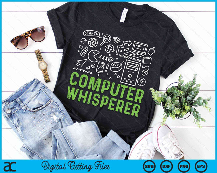 Computer Whisperer IT Tech Support Nerds Geek SVG PNG Digital Cutting Files