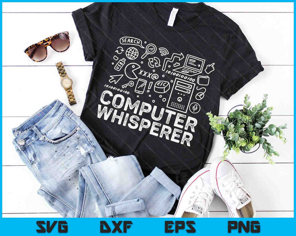 Computer Whisperer IT Tech Support Nerds Geek SVG PNG Cutting Printable Files