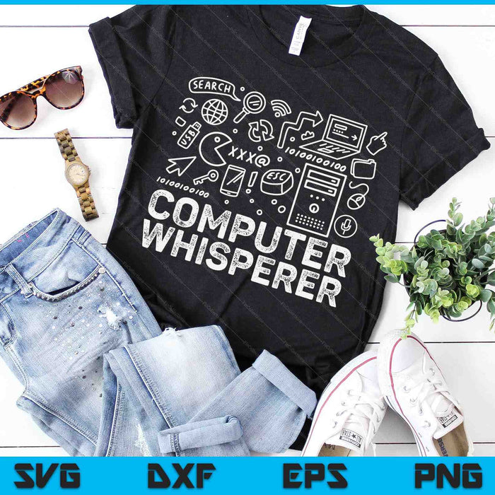 Computer Whisperer IT Tech Support Nerds Geek SVG PNG Cutting Printable Files