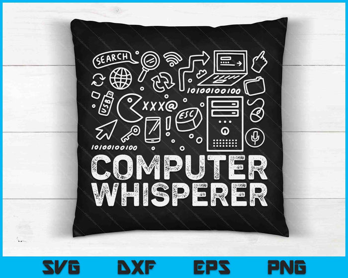 Computer Whisperer IT Tech Support Nerds Geek SVG PNG Cutting Printable Files