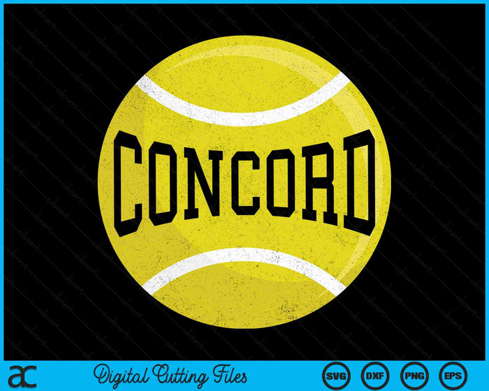 Concord Tennis Fan SVG PNG Digital Cutting Files