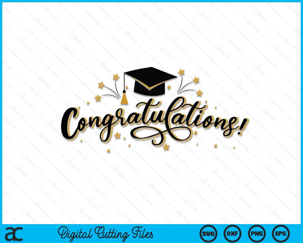 Felicidades Graduación Graduación SVG PNG Archivos de corte digital