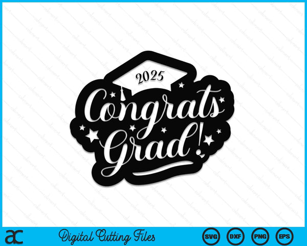 Felicitaciones Grad 2025 SVG PNG Cortar archivos imprimibles