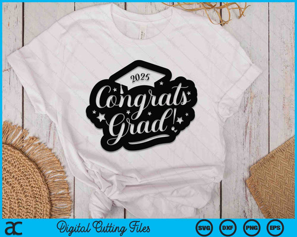 Felicitaciones Grad 2025 SVG PNG Cortar archivos imprimibles