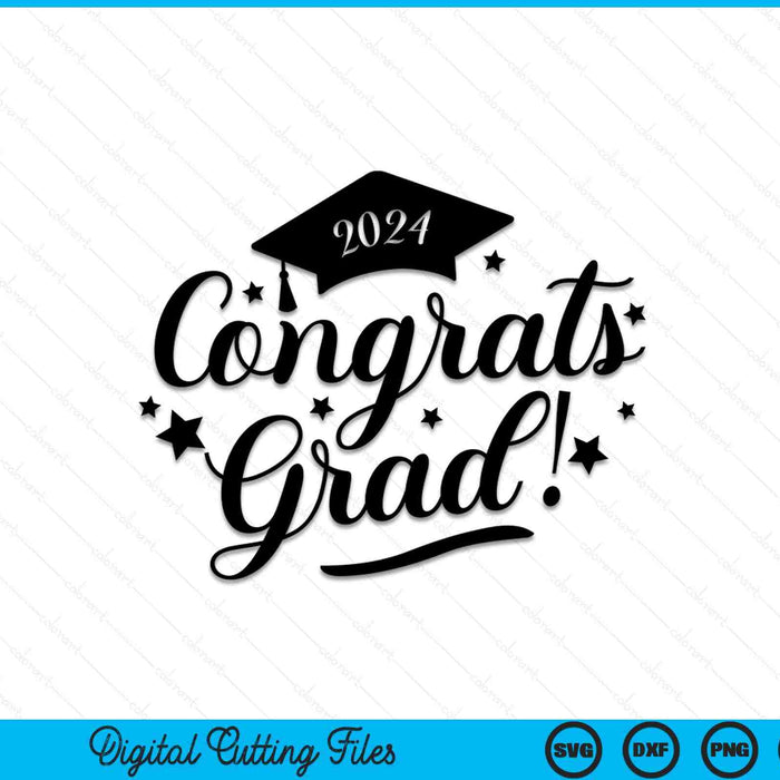 Felicitaciones Clase de posgrado de 2024 SVG PNG cortando archivos imprimibles