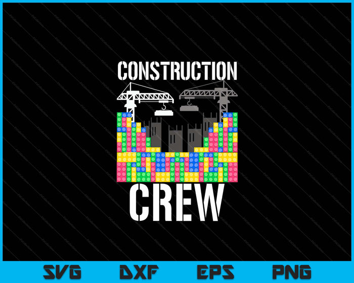 Construction Crew Master Builder Bricklayer Building Blocks SVG PNG Digital Printable Files