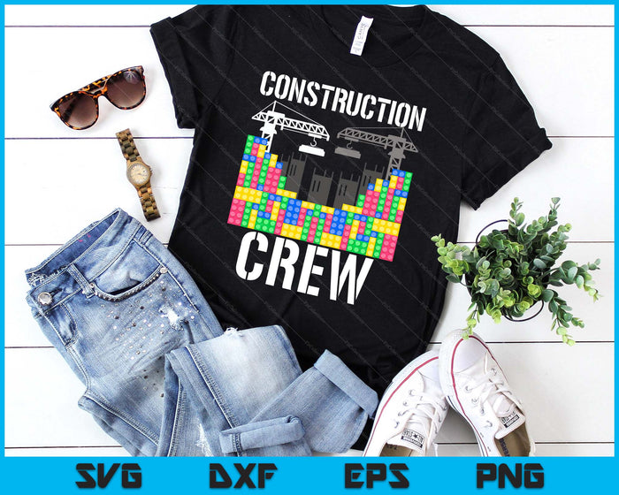 Construction Crew Master Builder Bricklayer Building Blocks SVG PNG Digital Printable Files