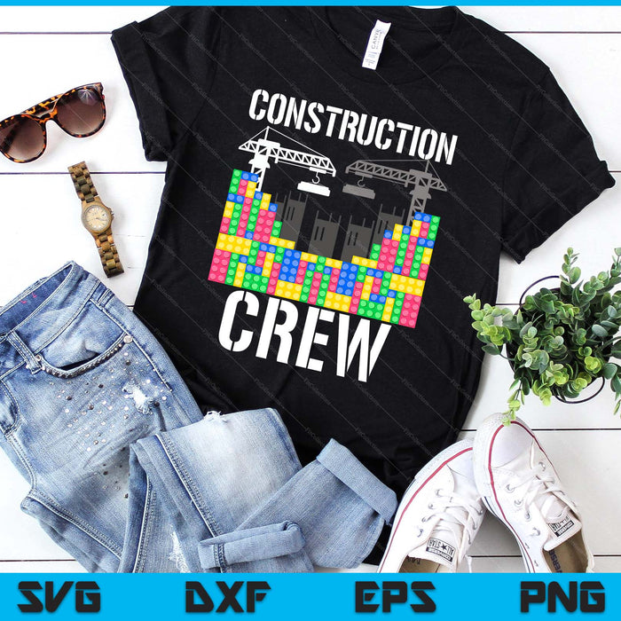 Construction Crew Master Builder Bricklayer Building Blocks SVG PNG Digital Printable Files