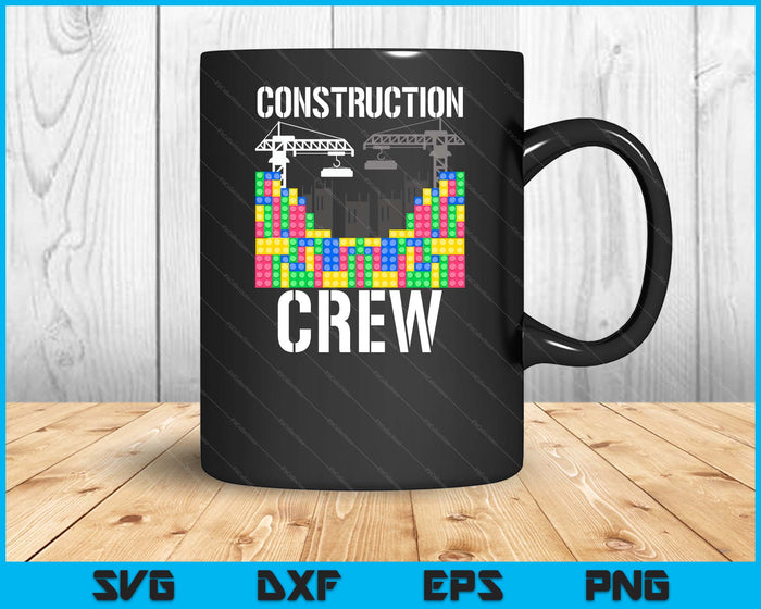 Construction Crew Master Builder Bricklayer Building Blocks SVG PNG Digital Printable Files