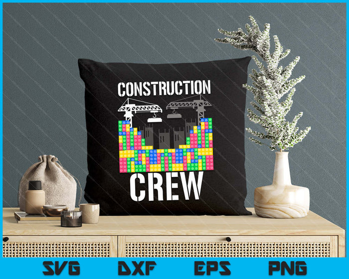 Construction Crew Master Builder Bricklayer Building Blocks SVG PNG Digital Printable Files