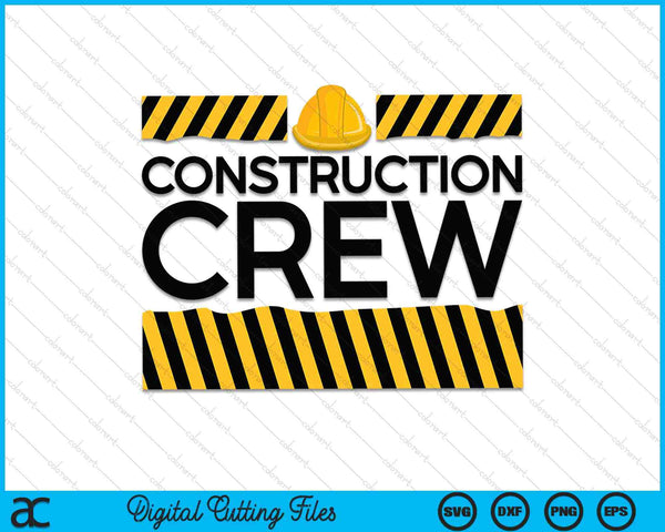 Equipo de construcción que coincide con niños y papá SVG PNG cortando archivos imprimibles