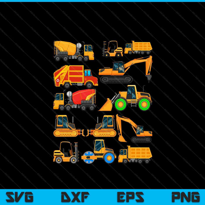 Construction excavator for SVG cut file