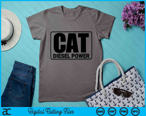 Construction Machines CAT Diesel Power SVG PNG Digital Cutting Files