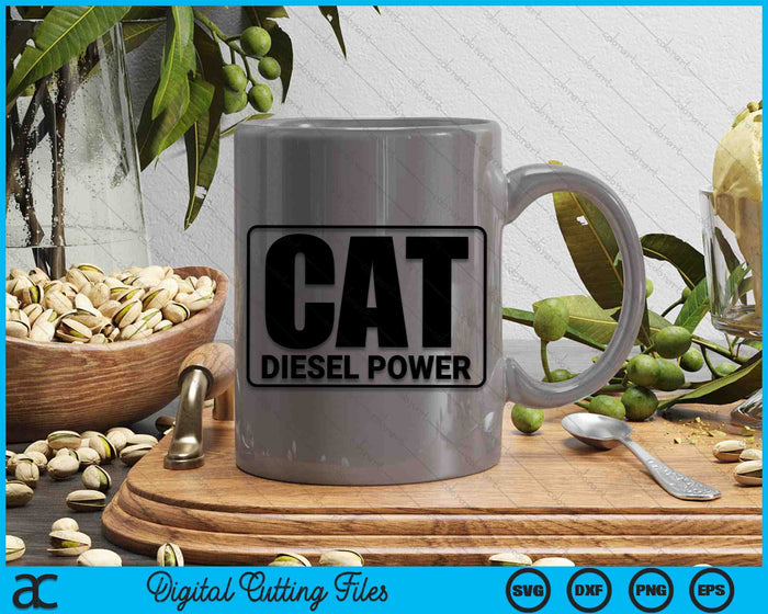 Bouwmachines CAT Diesel Power SVG PNG digitale snijbestanden