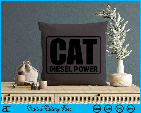 Bouwmachines CAT Diesel Power SVG PNG digitale snijbestanden