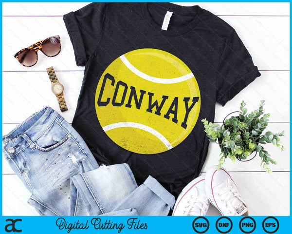 Conway Tennis Fan SVG PNG Digital Cutting Files