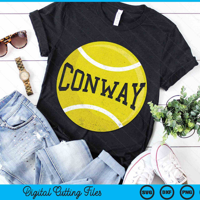 Conway Tennis Fan SVG PNG Digital Cutting Files