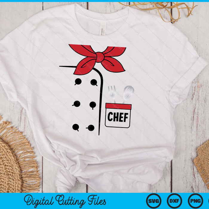 Cook Chef Coat Costume Funny Halloween SVG PNG Digital Printable Files