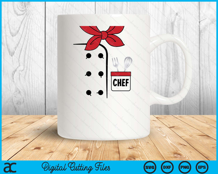 Cook Chef Coat Costume Funny Halloween SVG PNG Digital Printable Files