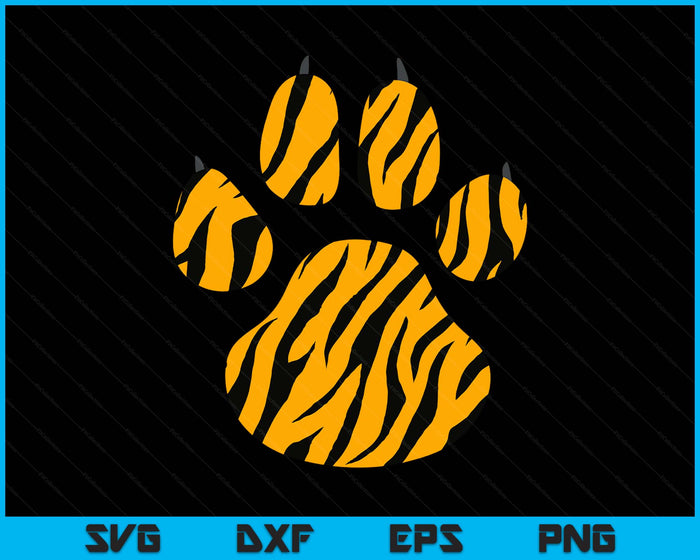 Cool Animal Tiger Print Paw SVG PNG Digital Printable Files