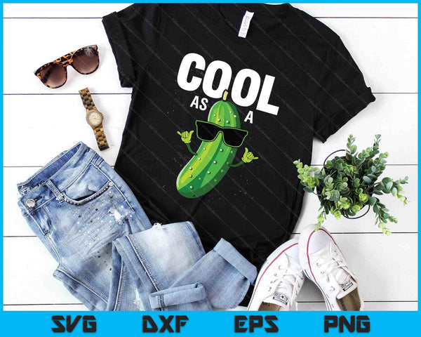 Cool As A Cucumber Costume Funny Cucumber Kids Girls Novelty SVG PNG Digital Printable Files