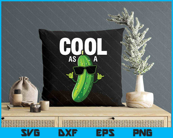 Cool As A Cucumber Costume Funny Cucumber Kids Girls Novelty SVG PNG Digital Printable Files