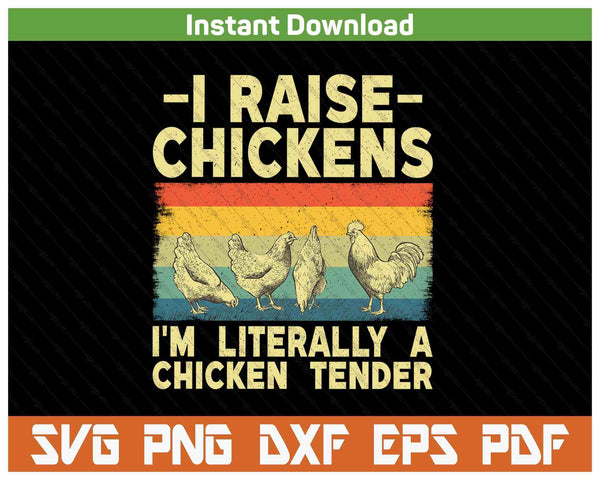 Cool Chicken Tender Art For Men Women Poultry Chicken Farmer SVG PNG Digital Printable Files