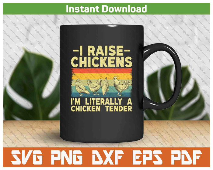 Cool Chicken Tender Art For Men Women Poultry Chicken Farmer SVG PNG Digital Printable Files