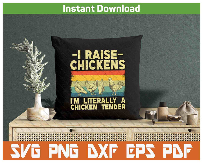 Cool Chicken Tender Art For Men Women Poultry Chicken Farmer SVG PNG Digital Printable Files
