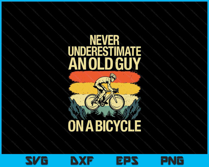 Cool Cycling Art For Men Grandpa Bicycle Riding Cycle Racing SVG PNG Digital Cutting File