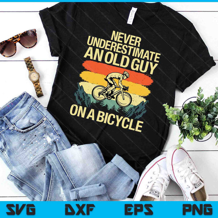 Cool Cycling Art For Men Grandpa Bicycle Riding Cycle Racing SVG PNG Digital Cutting File