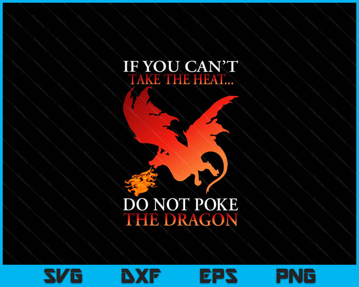 Cool Dragon vlamspuwende vliegende mythisch wezen SVG PNG digitale afdrukbare bestanden