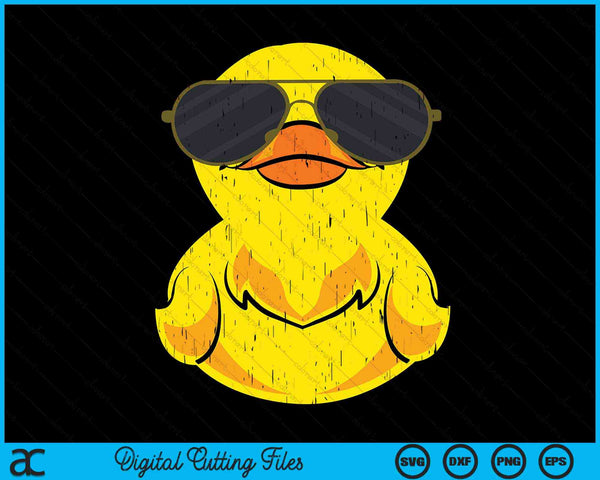 Cool Duckie zonnebril eendje grappige Ducky Rubber Duck SVG PNG digitale snijbestanden