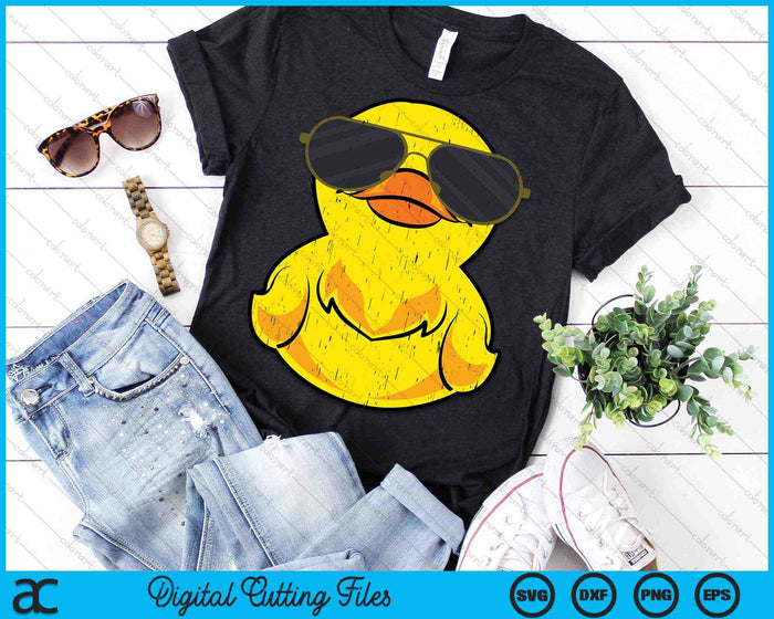 Cool Duckie zonnebril eendje grappige Ducky Rubber Duck SVG PNG digitale snijbestanden