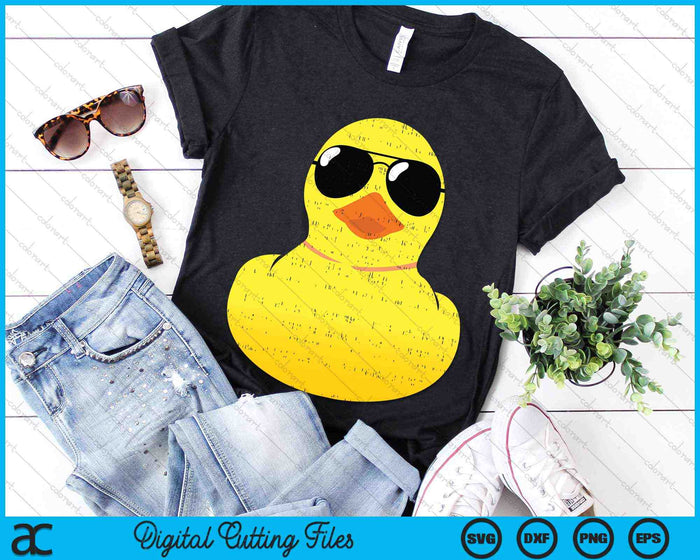 Cool Duckie Sunglasses Funny Rubber Duck SVG PNG Digital Cutting Files