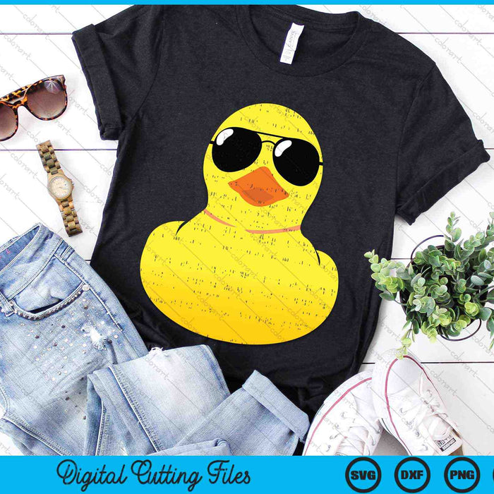 Cool Duckie Sunglasses Funny Rubber Duck SVG PNG Digital Cutting Files