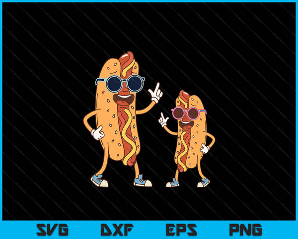 Cool franks sausages weiner fast food sunglasses hot dog SVG cut file