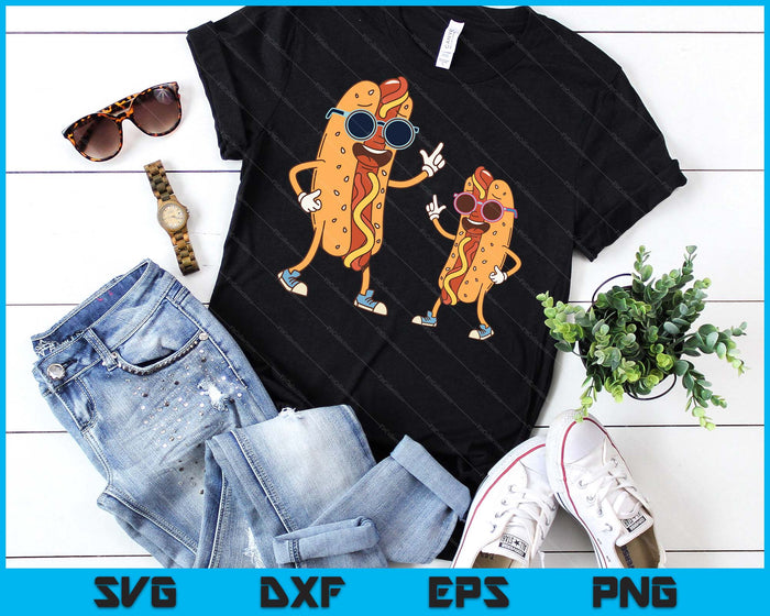 Cool Franks Sausages Weiner Fast Food Sunglasses Hot Dog SVG PNG Digital Printable Files