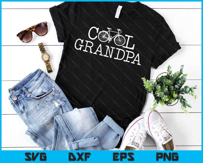 Cool Grandpa Bicycle Grandpa Cycling Grandpa Bike SVG PNG Digital Printable Files