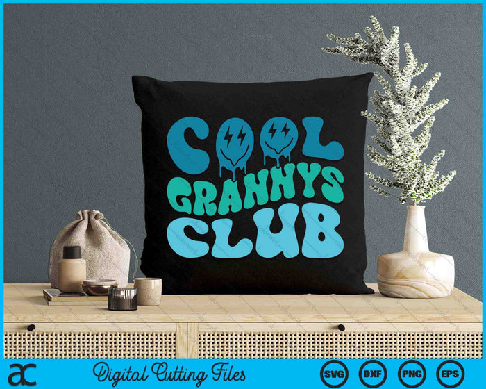 Cool Grannys Club Mother's Day Funny Groovy SVG PNG Digital Cutting Files